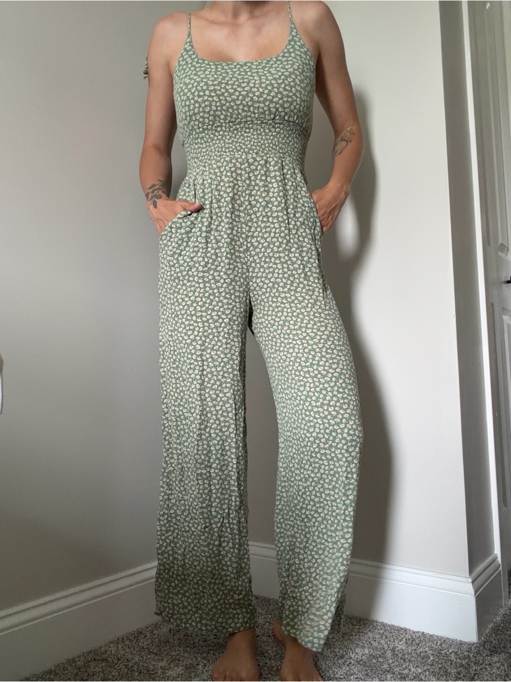 American Eagle Floral Jumpsuit
